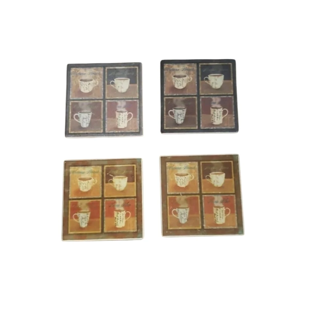Coffee Ceramic Coaster Set Of 4